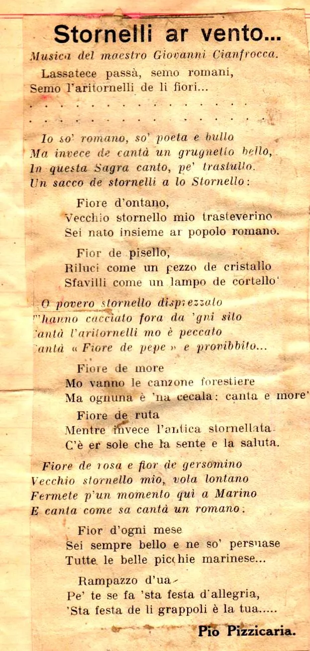 Stornello ar vento
